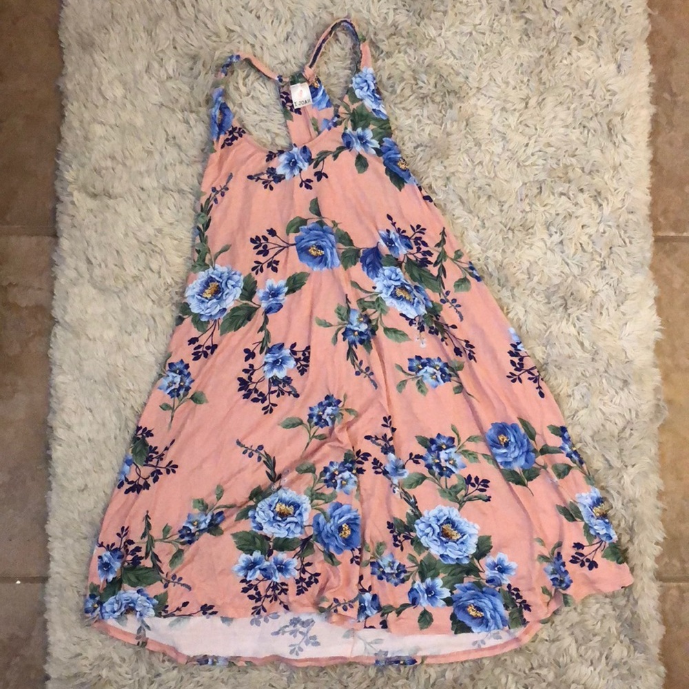 Pink Floral Swing Dress